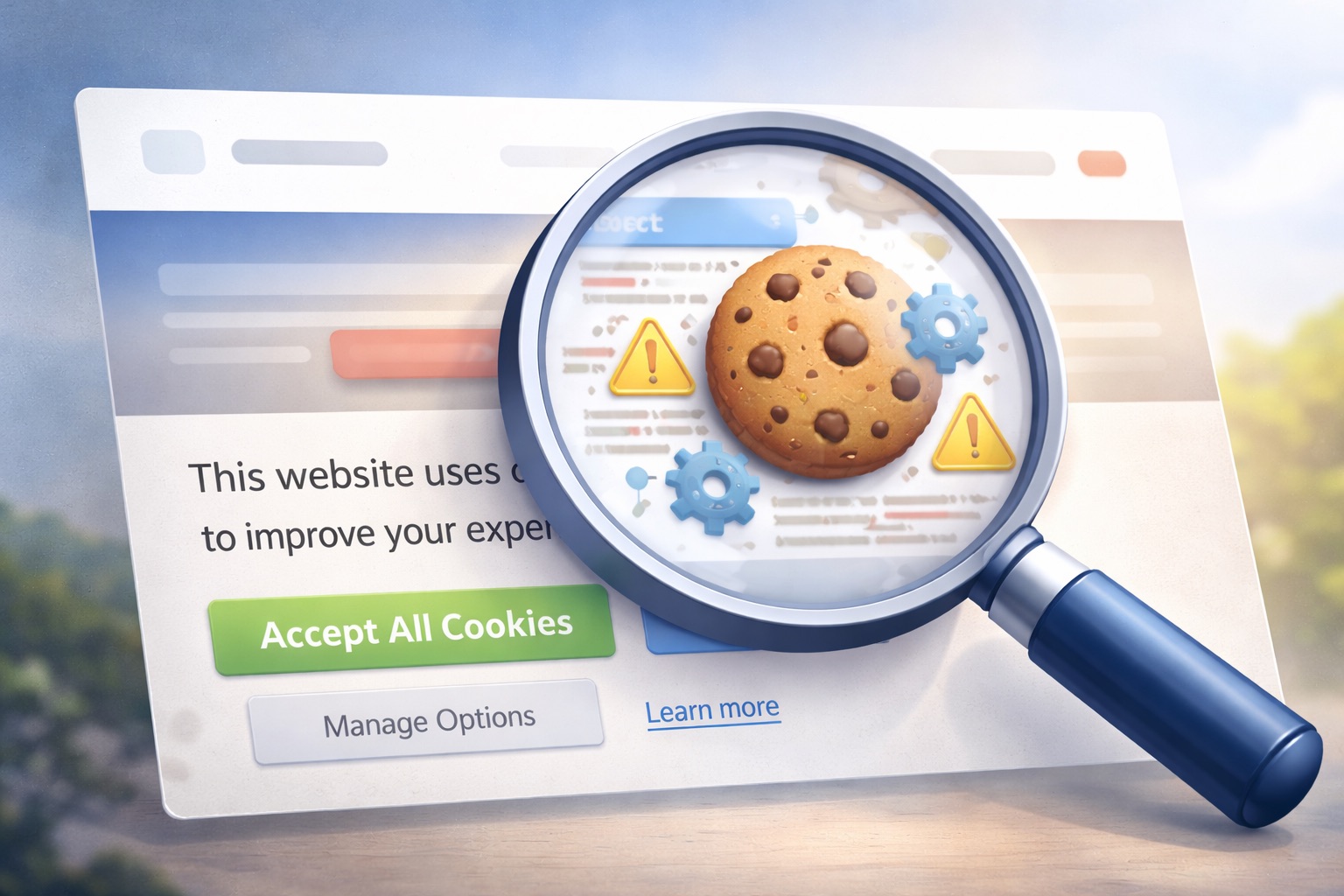 Split-screen comparison of a manipulative cookie banner design versus a compliant transparent cookie banner